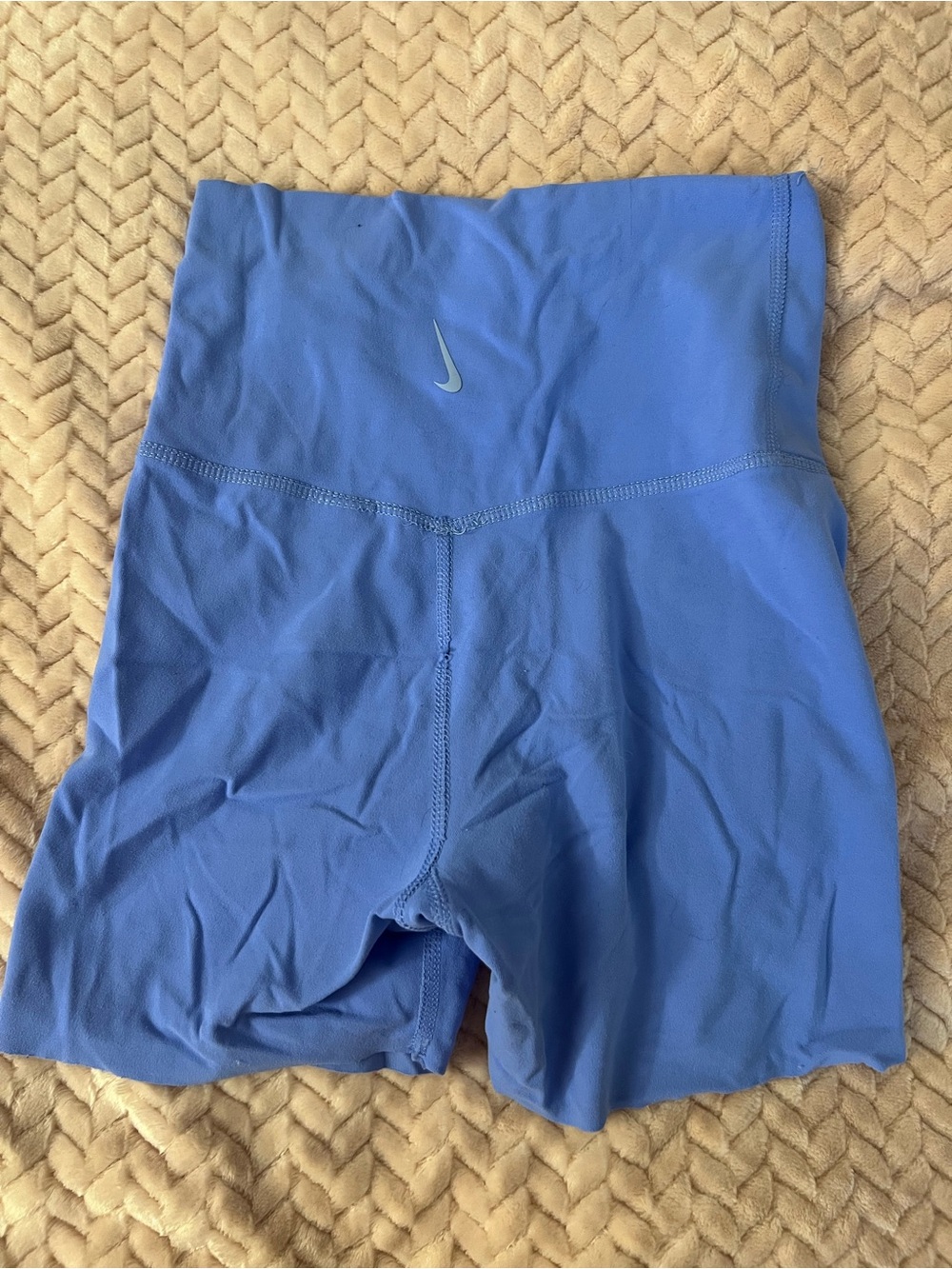 Nike High-Waist Blue Athletic Shorts - Picture 3 of 3